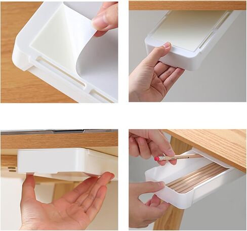 Under-desk Storage File Box, Hidden Organizer Design, Drawer File Storage Box, Wall-mounted, Space-saving, Perfect for Desk Organization in Saudi Arabia
