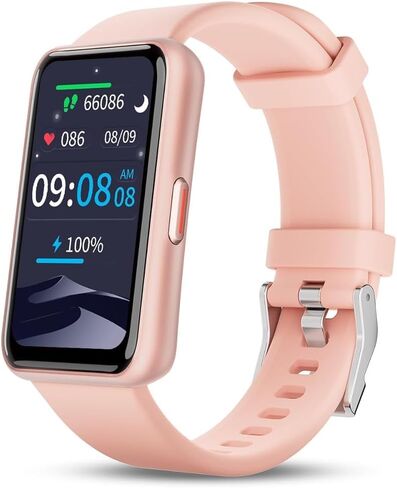 WalkerFit Fitness Tracker Watch for Women Men,Reloj Inteligente Mujer with Blood Pressure Heart Rate Sleep Monitor,Waterproof Activity Tracker and Android Smart Watch for iPhone, Peach Pink in Saudi Arabia