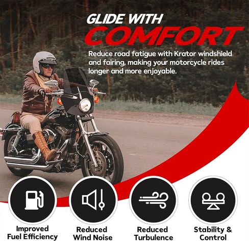 طقم كامل للزجاج الأمامي للدراجات النارية، زجاج أمامي لمحارب الطريق، متوافق مع Harley Davidson Dyna وSoftail، ملحقات الدراجات النارية، زجاج أمامي أسود لامع ودخاني، ارتفاع 27.94 سم in Kuwait