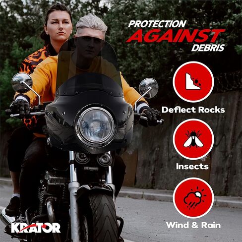 طقم كامل للزجاج الأمامي للدراجات النارية، زجاج أمامي لمحارب الطريق، متوافق مع Harley Davidson Dyna وSoftail، ملحقات الدراجات النارية، زجاج أمامي أسود لامع ودخاني، ارتفاع 27.94 سم in Kuwait