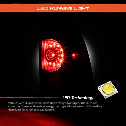 AKKON-لنمط المصنع أسود مدخن 2005-2015 تويوتا تاكوما LED زوج أضواء خلفية استبدال مصابيح الفرامل in Saudi Arabia