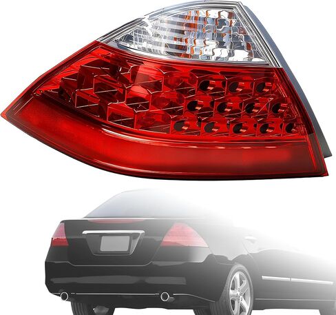 Tail Light Assembly Compatible With 2006-2007 Honda Accord Sedan - Bulb Included (Left Driver Side) 33551-SDA-A32 in Saudi Arabia