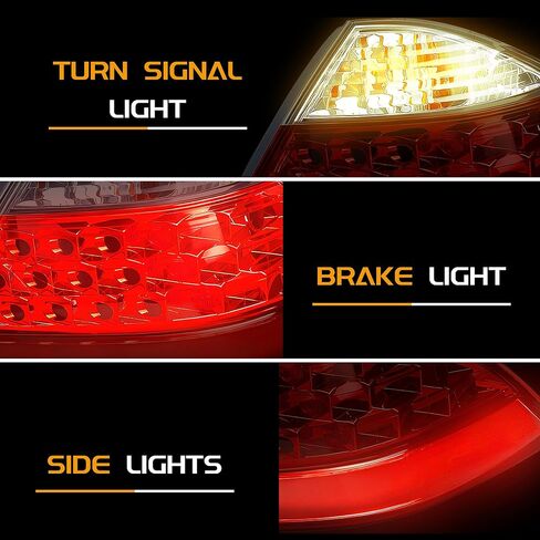 Tail Light Assembly Compatible With 2006-2007 Honda Accord Sedan - Bulb Included (Left Driver Side) 33551-SDA-A32 in Saudi Arabia