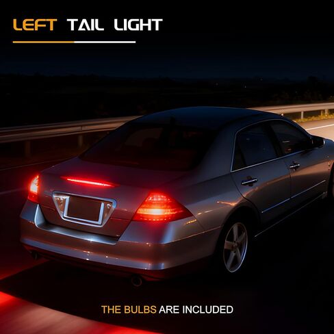 Tail Light Assembly Compatible With 2006-2007 Honda Accord Sedan - Bulb Included (Left Driver Side) 33551-SDA-A32 in Saudi Arabia