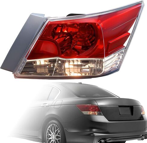 Tail Light Assembly Compatible With 2006-2007 Honda Accord Sedan - Bulb Included (Left Driver Side) 33551-SDA-A32 in Saudi Arabia
