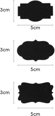 Septe 300Pcs 3 Styles Label Stickers for Jars, Self-Adhesive Labels for Jars, Bottles, Food,Present(Black) in Kuwait