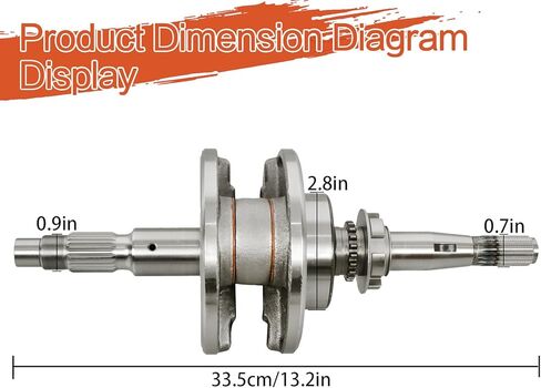 Crankshaft Replacement for HiSun 400 Replacement for P003000132000000 13200-003-0000 13300-F12-0000 in Saudi Arabia