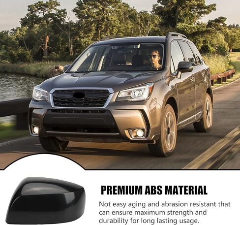 غطاء غطاء مرآة السيارة على الجانب الأيسر للسائق متوافق مع Subaru Forester 2014 2015 2016 2017 بدون فتحة مساعدة جانبية، OEM 91059FJ010، أسود in Kuwait