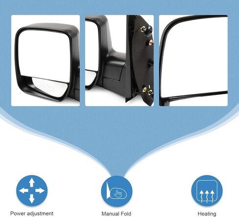 ECCPP Exterior Mirrors Replace with 2003-2013 For Ford E-150 E-250 2004-2013 E-350 E-450 Super Duty E-450 Driver Side FO1320254 in Saudi Arabia