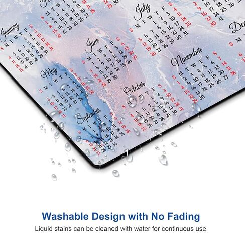 لوحة ماوس تقويم 2026 مع تصميم شاطئ استوائي عالي الدقة من المطاط الطبيعي مستطيل الشكل بساط مكتبي مقاس 9.5 × 7.9 بوصة نمط رخامي بألوان مائية خضراء in Kuwait