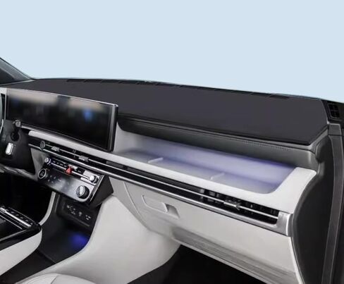 Black Leather Car Tray Dashboard Cover Car Dash Pad Car Dashboard Mat Compatible for Hyundai Santa Cruz 2025-2026-2027 in Saudi Arabia