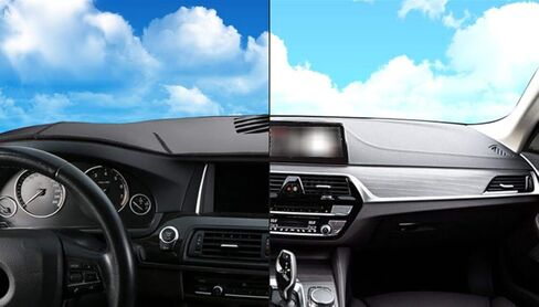 Black Leather Car Tray Dashboard Cover Car Dash Pad Car Dashboard Mat Compatible for Hyundai Santa Cruz 2025-2026-2027 in Saudi Arabia
