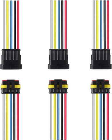 3 PACK 5 Pin Way Electrical Wire Connector Male Female Plug Socket Quick Disconnect Waterproof Plug Play for Car, Truck, Boat, and Other Wire Connections in Saudi Arabia