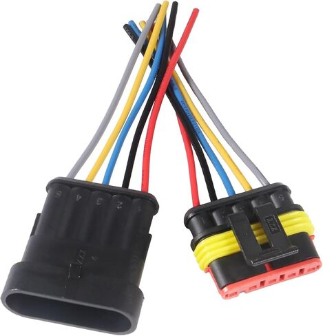 3 PACK 5 Pin Way Electrical Wire Connector Male Female Plug Socket Quick Disconnect Waterproof Plug Play for Car, Truck, Boat, and Other Wire Connections in Saudi Arabia