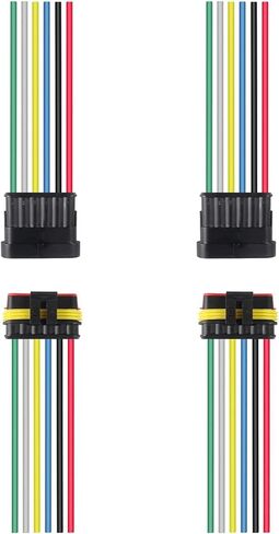 2 PACK 6 Pin Way Waterproof Electrical Wire Connector Plug Automotive Wire Connectors Plug with Wire AWG Marine in Saudi Arabia