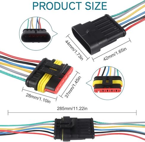 2 PACK 6 Pin Way Waterproof Electrical Wire Connector Plug Automotive Wire Connectors Plug with Wire AWG Marine in Saudi Arabia