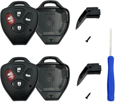 Replacement Keyless Entry Remote Case Cover fits Toyota Scion TC RAV4 Avalon Camry Corolla Venza Key Fob Shell (3 Buttons Pack 1) in Saudi Arabia