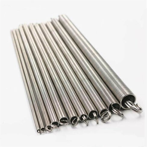 Cgshop-Compressed Spring Length 300mm Double Hook Stainless Steel Tension Spring, 1pcs, Good Elasticity and More Durable(0.6x8x300mm) in Saudi Arabia