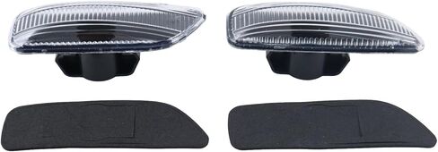 DVPARTS 1 زوج من مصابيح العلامات الجانبية للحاجز مصباح مؤشر إشارة الانعطاف بدون لمبة 30722642 30722641 متوافق مع فولفو S60 V70 S80 XC90 in Kuwait