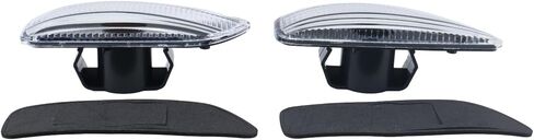 DVPARTS 1 زوج من مصابيح العلامات الجانبية للحاجز مصباح مؤشر إشارة الانعطاف بدون لمبة 30722642 30722641 متوافق مع فولفو S60 V70 S80 XC90 in Kuwait