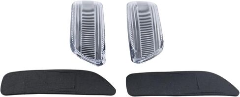 DVPARTS 1 زوج من مصابيح العلامات الجانبية للحاجز مصباح مؤشر إشارة الانعطاف بدون لمبة 30722642 30722641 متوافق مع فولفو S60 V70 S80 XC90 in Kuwait