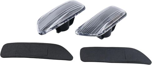 DVPARTS 1 زوج من مصابيح العلامات الجانبية للحاجز مصباح مؤشر إشارة الانعطاف بدون لمبة 30722642 30722641 متوافق مع فولفو S60 V70 S80 XC90 in Kuwait
