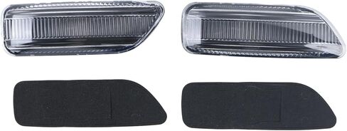 DVPARTS 1 زوج من مصابيح العلامات الجانبية للحاجز مصباح مؤشر إشارة الانعطاف بدون لمبة 30722642 30722641 متوافق مع فولفو S60 V70 S80 XC90 in Kuwait