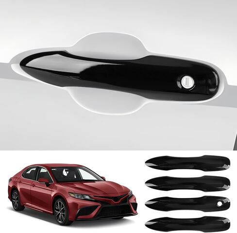 Car Door Handle Cover for Toyota Camry 2018-2026，Corolla 2020-2026，Corolla Cross 2021-2026，Avalon 2019-2022，Pruis Hatchback 2016-2019 Hybrid Auto Exterior Accessories【No 2 Smart Entry Holes】 in Saudi Arabia
