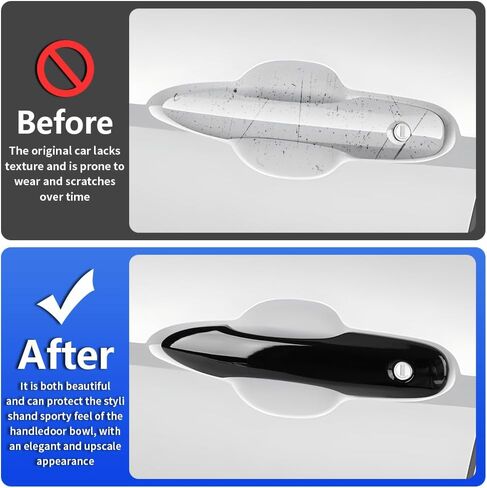 Car Door Handle Cover for Toyota Camry 2018-2026，Corolla 2020-2026，Corolla Cross 2021-2026，Avalon 2019-2022，Pruis Hatchback 2016-2019 Hybrid Auto Exterior Accessories【No 2 Smart Entry Holes】 in Saudi Arabia