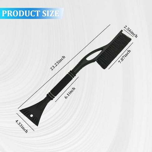 Car Snow Brush and Ice Scraper, Vehicle Windshield Scraper Deicer with Ergonomic Foam Grip, Detachable Automotive Snow Removal Tool Accessories, Universal for SUV Truck Sedan (Red) in Saudi Arabia