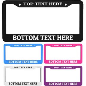 Custom License Plate Personalized Design Aluminum Front Car Tags Decor Vanity Tag 6x12 Inch Your Own Plates with Photo Text Logo, White-52 in Kuwait