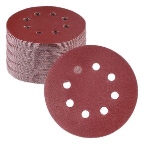 WORKPRO 150-piece Premium Sanding Discs Set, 5" 8-Hole Polyester Film Hook and Loop Sandpaper, 10 Grades Include 60, 80, 100, 120, 150,180, 240, 320, 400, 600 Grits for Random Orbital Sander, Green in Saudi Arabia