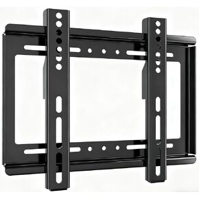 حامل جداري للتلفزيون ثابت، حامل حامل للتلفزيون، حامل مسطح لمعظم أجهزة التلفاز مقاس 14-43 بوصة، حامل جداري منخفض لتوفير مساحة لمصابيح LED وLCD وتلفزيون البلازما، بحد أقصى 200 × 200 مم، سعة تحميل 55 رطلًا in Kuwait