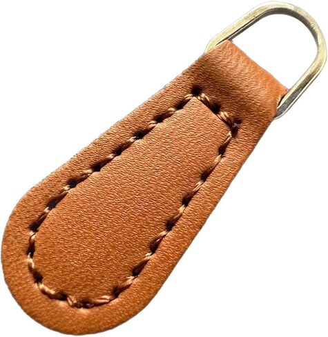 2Pcs Zipper Pulls Zipper Heads PU Leather for Repair Replacement Pullers Pull Tabs for Purses Backpacks Bag Luggage Suitcase, Brown in Saudi Arabia