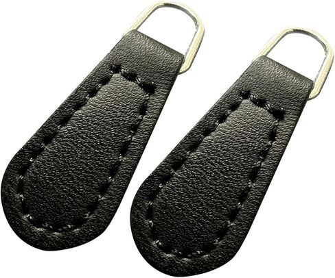 2Pcs Zipper Pulls Zipper Heads PU Leather for Repair Replacement Pullers Pull Tabs for Purses Backpacks Bag Luggage Suitcase, Brown in Saudi Arabia