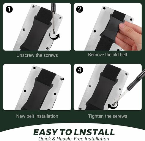 Elastic Cash Strap Replacement for Wallet, Wallet Elastic Band Replacement Repair Tool Kit, with 12 Screws, Screwdriver, Metal Clip, Cash Strap in Saudi Arabia
