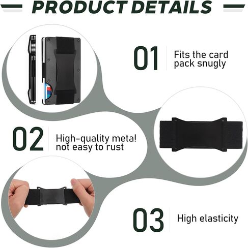 Elastic Cash Strap Replacement for Wallet, Wallet Elastic Band Replacement Repair Tool Kit, with 12 Screws, Screwdriver, Metal Clip, Cash Strap in Saudi Arabia