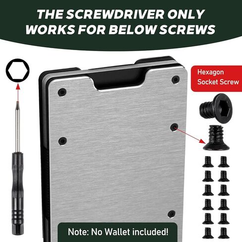 Elastic Cash Strap Replacement for Wallet, Wallet Elastic Band Replacement Repair Tool Kit, with 12 Screws, Screwdriver, Metal Clip, Cash Strap in Saudi Arabia
