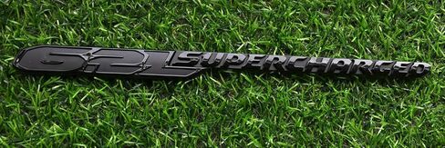1pc New 6.2L Supercharged Hood Emblem Nameplate 3D Badge Replacement for 2021-2024 TRX 6.2L 68444262AB (Black) in Saudi Arabia