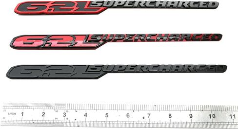 1pc New 6.2L Supercharged Hood Emblem Nameplate 3D Badge Replacement for 2021-2024 TRX 6.2L 68444262AB (Black) in Saudi Arabia