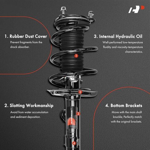 A-Premium Front Complete Strut and Coil Spring Assembly Compatible with Honda Accord 2018 2019 2020 2021, 2-PC Set in Saudi Arabia