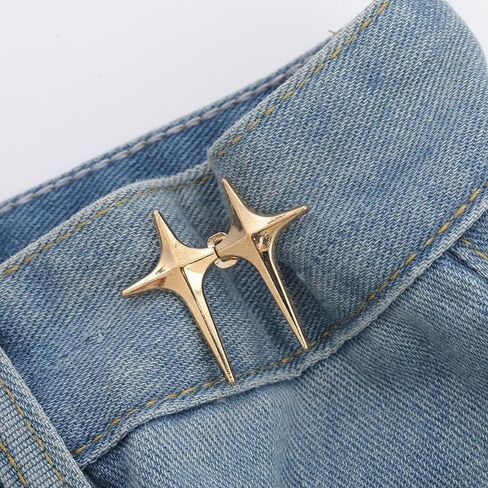 1 Pair Pant Waist Tightener Adjustable Jeans Button Pin for Waist Smaller Jean Buttons for Loose Jeans Pants Button Tightener (Brown) in Saudi Arabia