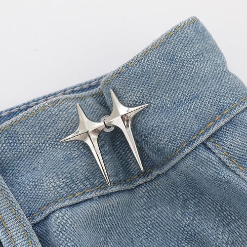 1 Pair Pant Waist Tightener Adjustable Jeans Button Pin for Waist Smaller Jean Buttons for Loose Jeans Pants Button Tightener (Brown) in Saudi Arabia
