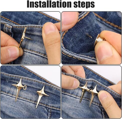 1 Pair Pant Waist Tightener Adjustable Jeans Button Pin for Waist Smaller Jean Buttons for Loose Jeans Pants Button Tightener (Brown) in Saudi Arabia