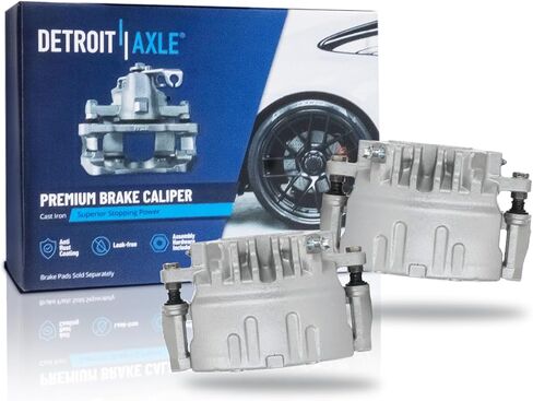 Detroit Axle - 2 Front Brake Calipers for Cadillac CTS STS, Brake Calipers with Bracket 2003-2008 CTS 2005-2008 STS, Replacement Brake Caliper w/Rear Mount Caliper in Saudi Arabia