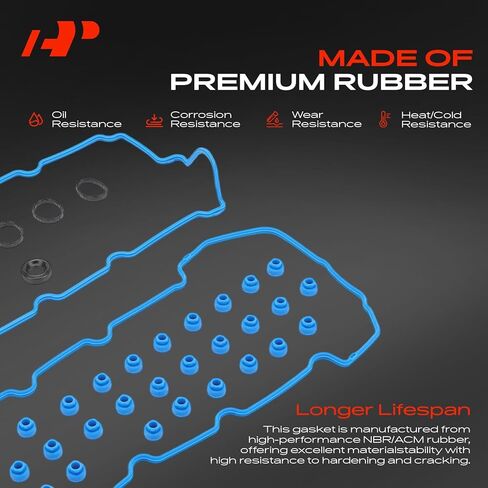 طقم غطاء صمام المحرك A-Premium متوافق مع Ford Escape 2009-2012، Fusion 2010-2012 وMazda Tribute 2009-2011 وMercury Mariner 2009-2011، Milan 2010-2011، V6 3.0L in Saudi Arabia