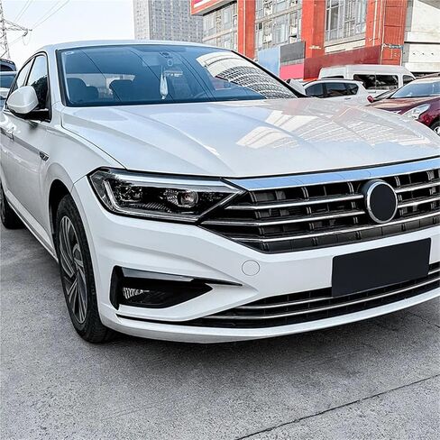 Front Bumper Spoiler Splitter Air Vent Fog Lamp Grille Trim Compatible for VW Jetta MK7 GLI S SE SEL R Line 2019 2020 2021(Glossy Black) in Saudi Arabia