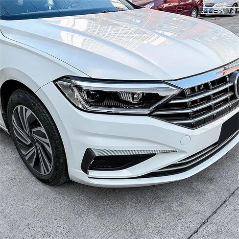 Front Bumper Spoiler Splitter Air Vent Fog Lamp Grille Trim Compatible for VW Jetta MK7 GLI S SE SEL R Line 2019 2020 2021(Glossy Black) in Saudi Arabia