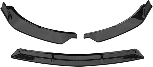 IKON MOTORSPORTS Front Bumper Lip, Compatible with 2021-2023 Mercedes-Benz W213 E-Class, B Style Gloss Black PP Polypropylene Air Dam Chin Spoiler Protector Splitter 3PCS in Saudi Arabia