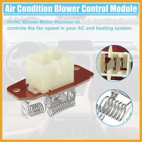 HVAC Blower Motor Resistor AC Blower Control Module Fit for Ford F-250 F-350 Super Duty 1999-2007 No.4C2Z-19A706-AA - Pack of 1 Replacement in Saudi Arabia